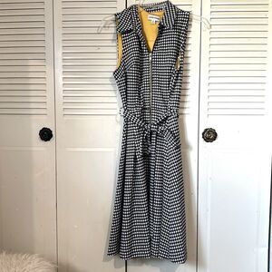 SHELBY & PALMER PLAID  BLACK WHITE DRESS SIZE 6
